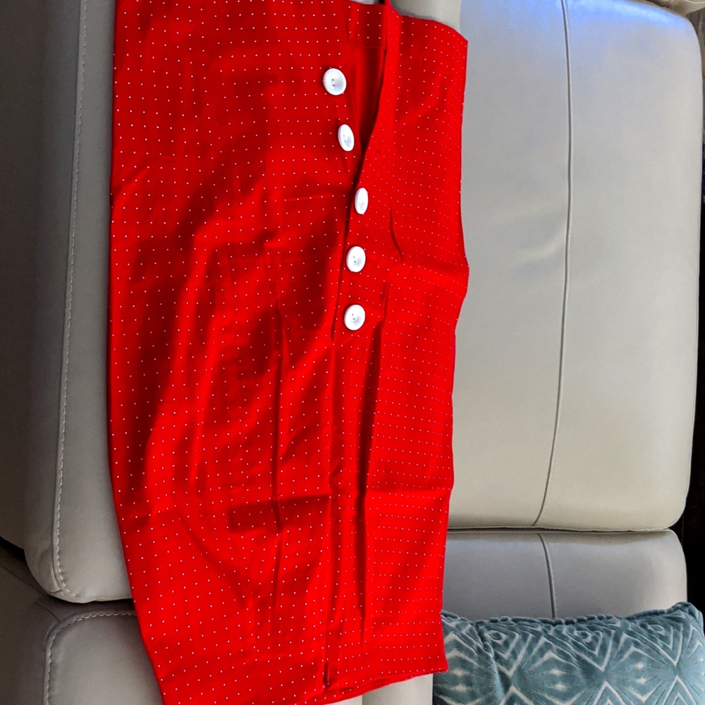 Red polka dot skirt